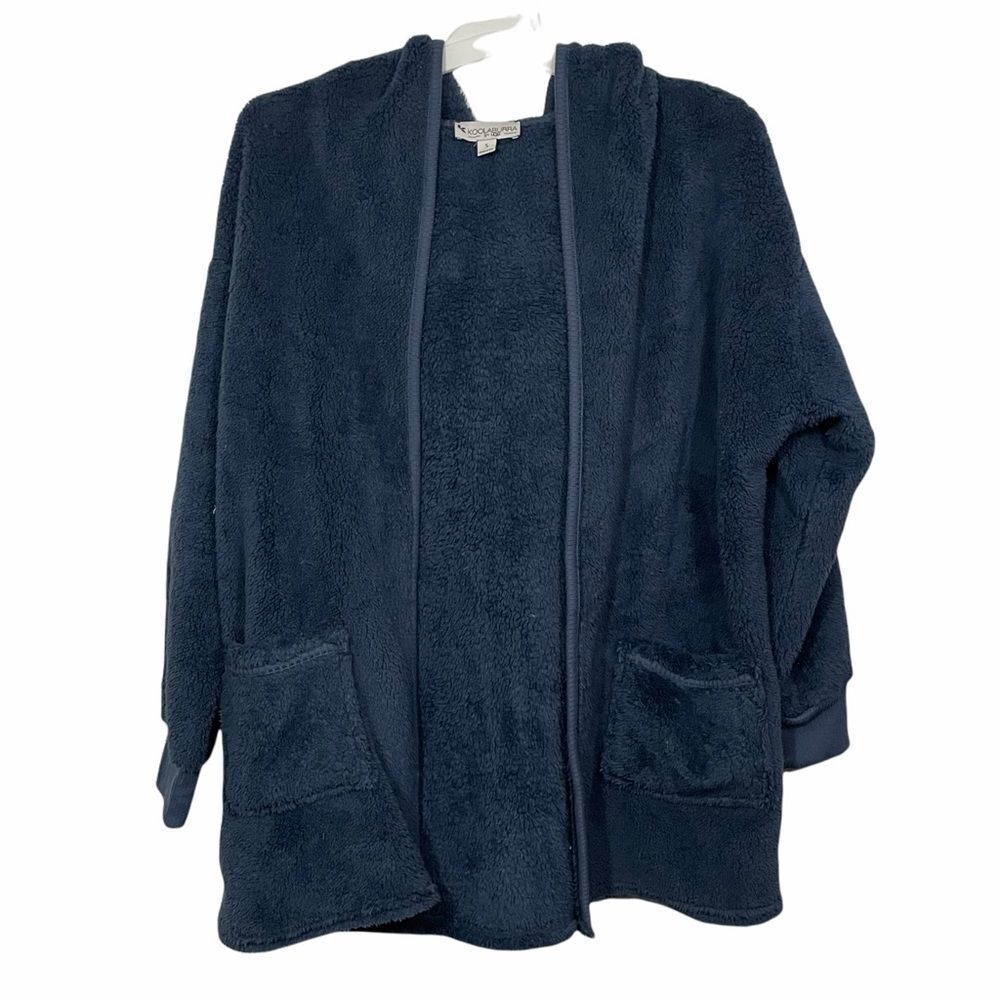 UGG Koolaburra Blue Fuzzy Open Front Robe Cardigan